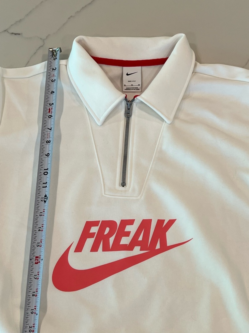 Nike FREAK White Pullover with Black Embroidered detailing